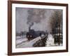 The Train in the Snow by Claude Monet-null-Framed Giclee Print