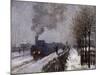 The Train in the Snow by Claude Monet-null-Mounted Giclee Print