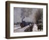 The Train in the Snow by Claude Monet-null-Framed Giclee Print