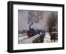 The Train in the Snow by Claude Monet-null-Framed Giclee Print