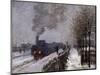 The Train in the Snow by Claude Monet-null-Mounted Giclee Print