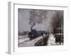 The Train in the Snow by Claude Monet-null-Framed Giclee Print