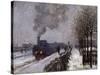 The Train in the Snow by Claude Monet-null-Stretched Canvas