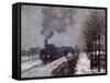 The Train in the Snow by Claude Monet-null-Framed Stretched Canvas