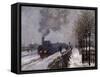 The Train in the Snow by Claude Monet-null-Framed Stretched Canvas