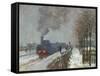The Train in the Snow (Or: the Locomotive) 1875-Claude Monet-Framed Stretched Canvas