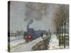 The Train in the Snow (Or: the Locomotive) 1875-Claude Monet-Stretched Canvas