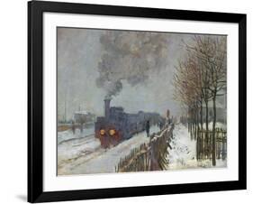 The Train in the Snow (Or: the Locomotive) 1875-Claude Monet-Framed Giclee Print