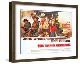 The Train Robbers, Rod Taylor, Ben Johnson, John Wayne, Ann-Margret, 1973-null-Framed Art Print