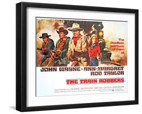 The Train Robbers, Rod Taylor, Ben Johnson, John Wayne, Ann-Margret, 1973-null-Framed Art Print