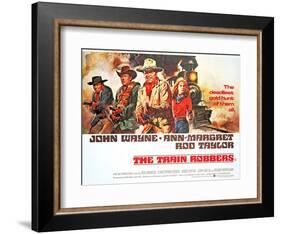 The Train Robbers, Rod Taylor, Ben Johnson, John Wayne, Ann-Margret, 1973-null-Framed Art Print