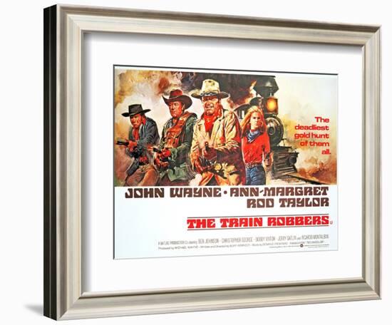 The Train Robbers, Rod Taylor, Ben Johnson, John Wayne, Ann-Margret, 1973-null-Framed Art Print