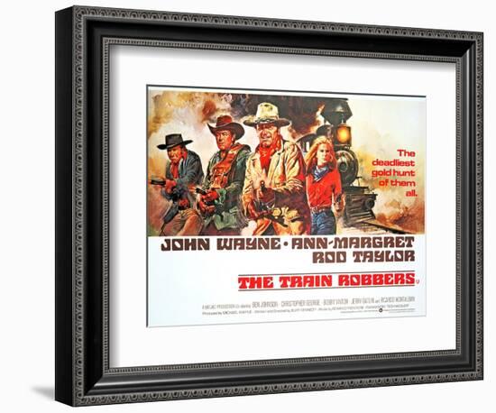The Train Robbers, Rod Taylor, Ben Johnson, John Wayne, Ann-Margret, 1973-null-Framed Art Print