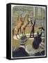 The Trainer Makes His Pair of Bay Horses Rear up in Front of the Audience-Rasmus Christiansen-Framed Stretched Canvas