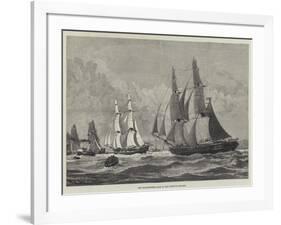 The Training-Brigs Race at the Plymouth Regatta-null-Framed Giclee Print