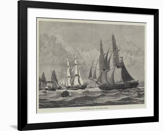 The Training-Brigs Race at the Plymouth Regatta-null-Framed Giclee Print