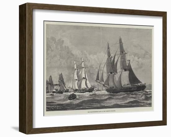 The Training-Brigs Race at the Plymouth Regatta-null-Framed Giclee Print