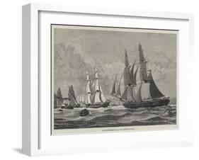 The Training-Brigs Race at the Plymouth Regatta-null-Framed Giclee Print