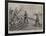 The Training of Russian Soldiers, Cossacks Making Rafts Out of Lances and Cooking Pots-William T. Maud-Framed Giclee Print