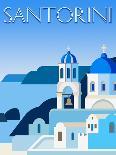 Destination Santorini-The Trainyard Cooperative-Stretched Canvas