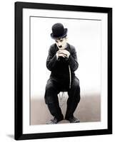 THE TRAMP, (aka CHARLIE ON THE FARM; CHARLIE THE HOBO; CHARLIE THE TRAMP), Charlie Chaplin-null-Framed Photo