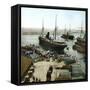 The Trans-Atlantic Ship "Eugene Pereire" Entering the Port, Algiers (Algeria)-Leon, Levy et Fils-Framed Stretched Canvas