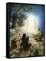 The transfiguration of Jesus - Bible-William Brassey Hole-Framed Stretched Canvas