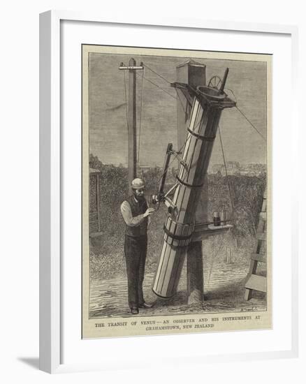 The Transit of Venus, an Observer and His Instruments at Grahamstown, New Zealand-null-Framed Giclee Print