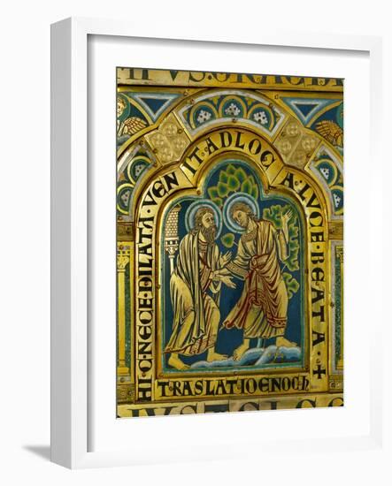 The Translation of Enoch, Verdun Altar, Begun 1181, Enamel-Nicholas of Verdun-Framed Giclee Print