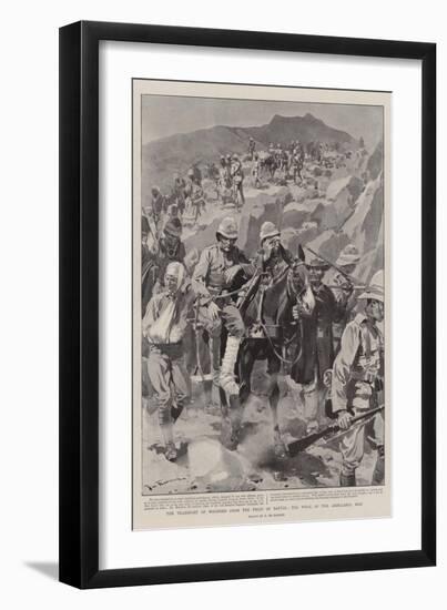 The Transport of Wounded from the Field of Battle, the Work of the Ambulance Men-Frederic De Haenen-Framed Giclee Print