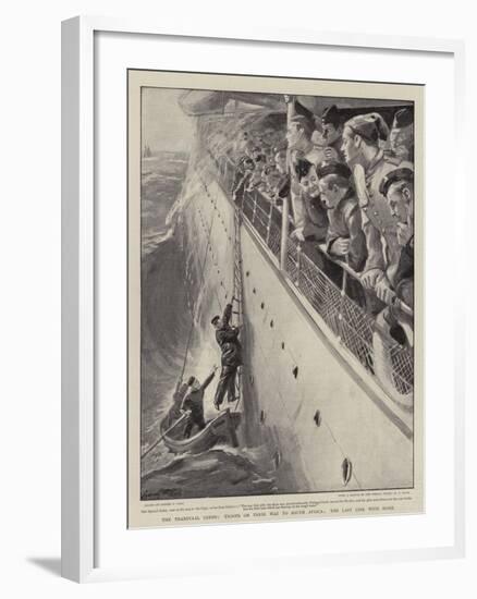 The Transvaal Crisis, Troops on their Way to South Africa, the Last Link with Home-Sydney Prior Hall-Framed Giclee Print