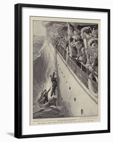 The Transvaal Crisis, Troops on their Way to South Africa, the Last Link with Home-Sydney Prior Hall-Framed Giclee Print