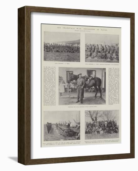 The Transvaal War, Defenders of Natal-null-Framed Giclee Print