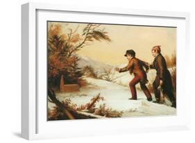 The Trap Sprung-William Sidney Mount-Framed Art Print