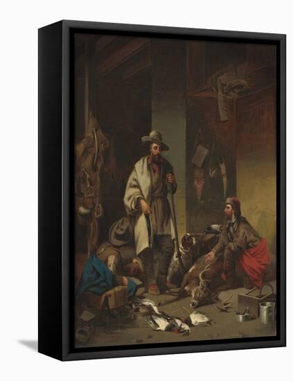 The Trapper's Cabin, 1858-John Mix Stanley-Framed Stretched Canvas