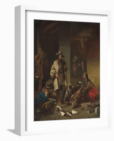 The Trapper's Cabin, 1858-John Mix Stanley-Framed Giclee Print