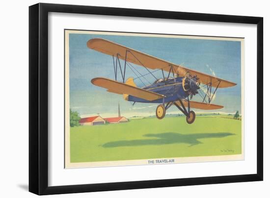 The Travel-Air Biplane-null-Framed Art Print