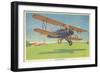 The Travel-Air Biplane-null-Framed Art Print