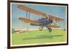 The Travel-Air Biplane-null-Framed Art Print