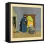 The Traveler And The Old Woman-Maud & Miska Petersham-Framed Stretched Canvas