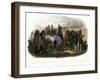 The Travellers Meeting with Minatarre Indians Near Fort Clark, Plate 26-Karl Bodmer-Framed Giclee Print