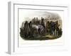 The Travellers Meeting with Minatarre Indians Near Fort Clark, Plate 26-Karl Bodmer-Framed Giclee Print