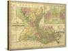The Travellers Pocket Map of Louisiana, Published in 1830-W. Brose-Stretched Canvas