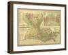 The Travellers Pocket Map of Louisiana, Published in 1830-W. Brose-Framed Giclee Print