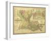 The Travellers Pocket Map of Louisiana, Published in 1830-W. Brose-Framed Giclee Print