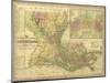The Travellers Pocket Map of Louisiana, Published in 1830-W. Brose-Mounted Giclee Print
