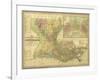 The Travellers Pocket Map of Louisiana, Published in 1830-W. Brose-Framed Giclee Print