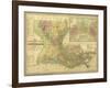 The Travellers Pocket Map of Louisiana, Published in 1830-W. Brose-Framed Giclee Print