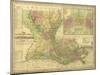 The Travellers Pocket Map of Louisiana, Published in 1830-W. Brose-Mounted Giclee Print