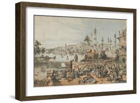 The Treacherous Massacre of English Women and Children at Cawnpore by Nena Sahib-Thomas Packer-Framed Giclee Print